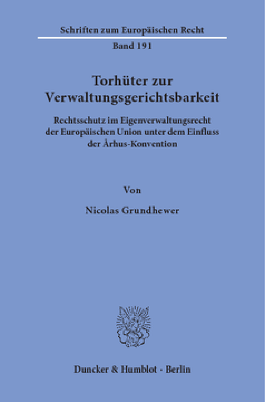 Torhüter zur Verwaltungsgerichtsbarkeit