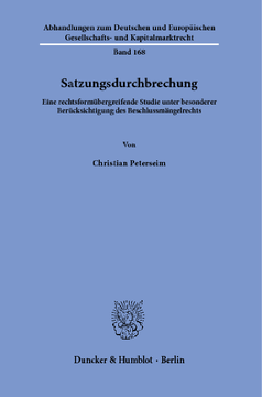 Satzungsdurchbrechung