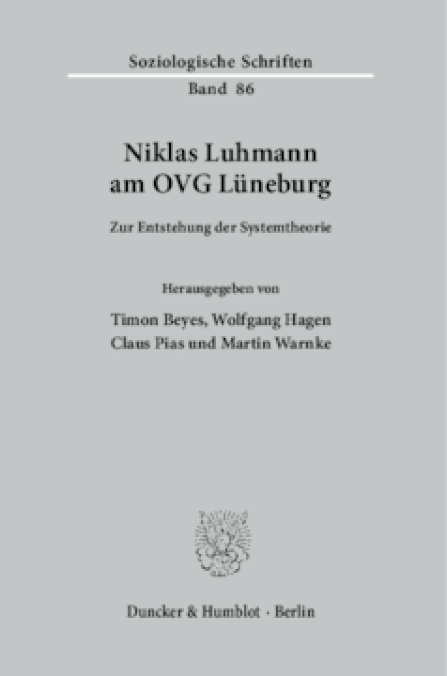 Niklas Luhmann am OVG Lüneburg